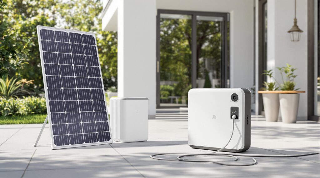Solar panel battery